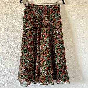 Anthony Muto Women’s VTG Midi Skirt Measures 26” waist Dixie Floral Print Modest